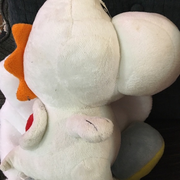 Soft White and Blue Stuffed Animal Toy - Picture 2 of 3